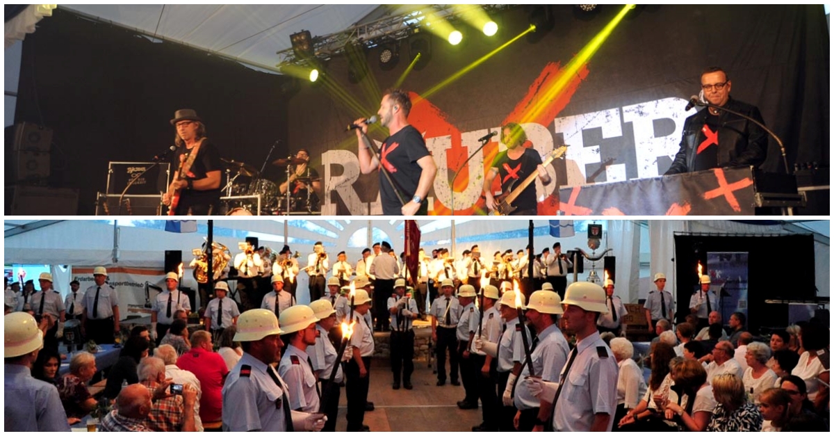 Sven West rockte wie immer die Bhne. Und der groe Zapfenstreich bot wieder tolle Schauwerte. (Fotos: kk)
