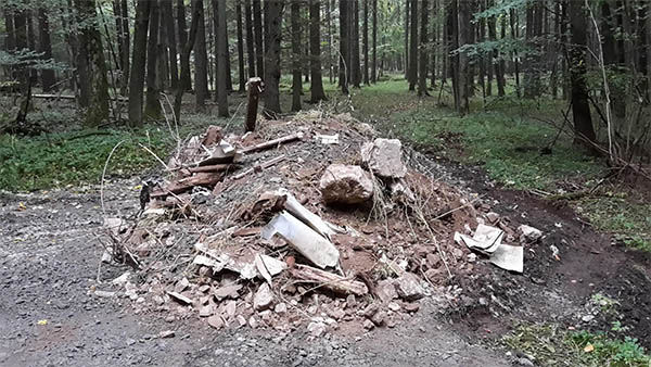 Illegale Mllablagerungen im Wald bei Dierdorf