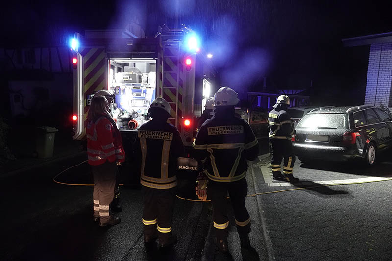 Nchtlicher Feuerwehreinsatz in Muscheid