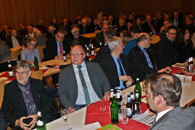 Zahlreiche Brgermeister versammelten sich im Dr.-Wilhelm-Boden-Saal des Kreishauses zum Neujahrsempfang des Landrats. Foto: Daniel Pirker