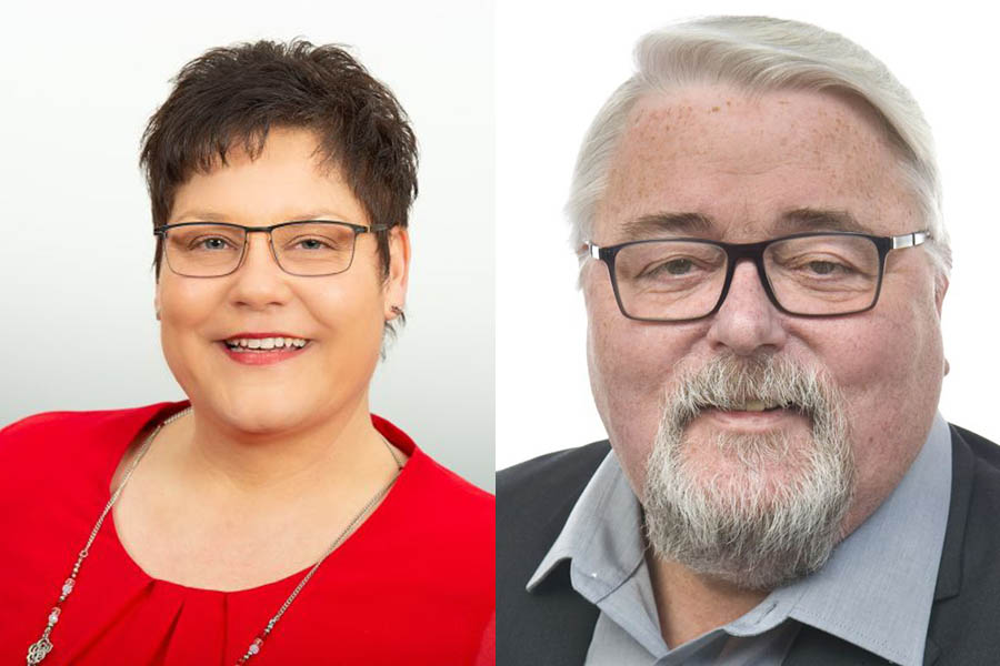 Dieter Neckenig und Andrea Welker gewinnen die Stichwahlen in Neuwied. Fotos: Archiv NR-Kurier