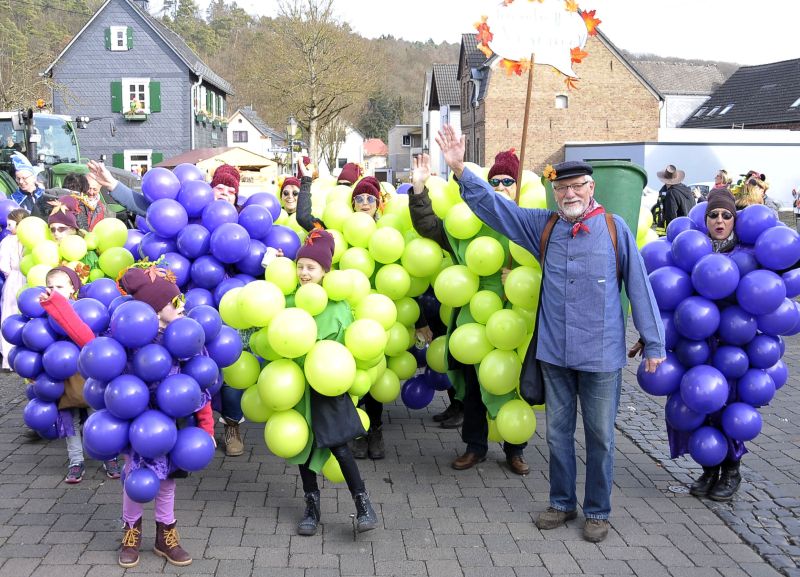 Farbenprchtiger Fastnachtsumzug durch Niedererbach