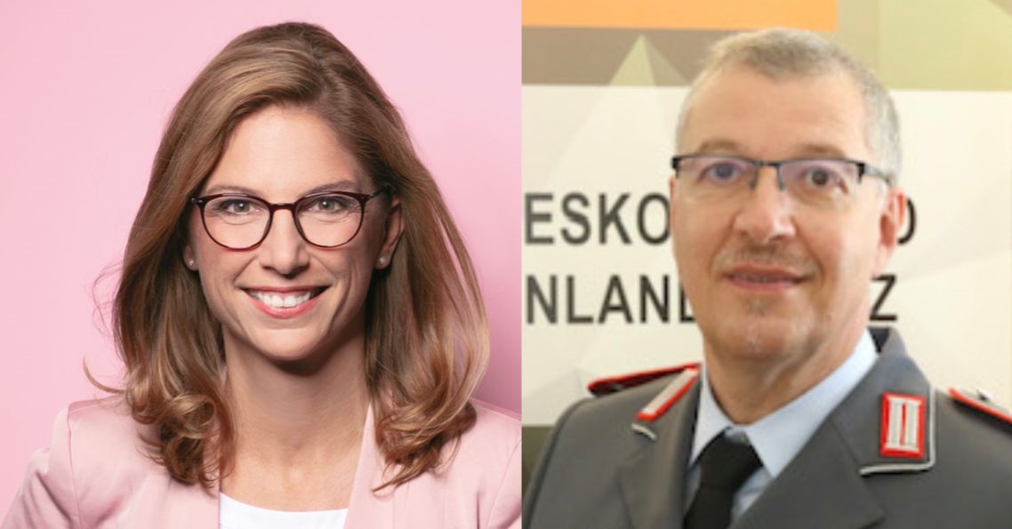 Sabine Btzing-Lichtenthler triff Oberst Stefan Weber, (Kommandeur Landeskommando Rheinland-Pfalz). (Fotos: Wahlkreisbro Btzing-Lichtenthler)
