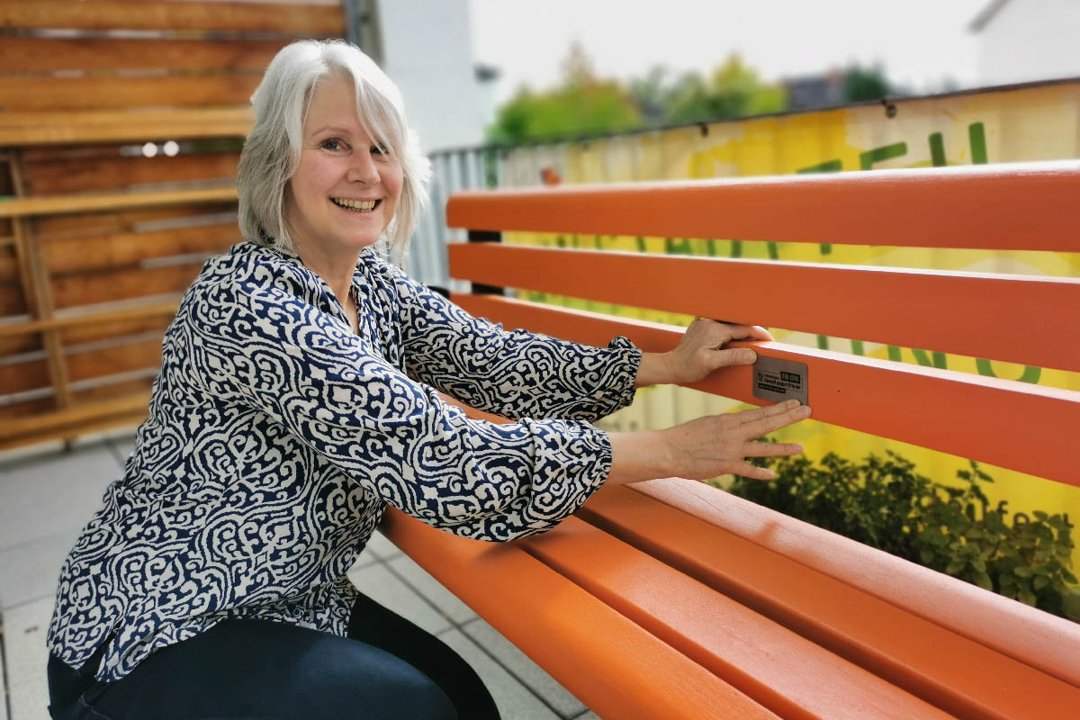 Leuchtendes Zeichen gegen Gewalt an Frauen in Neuwied