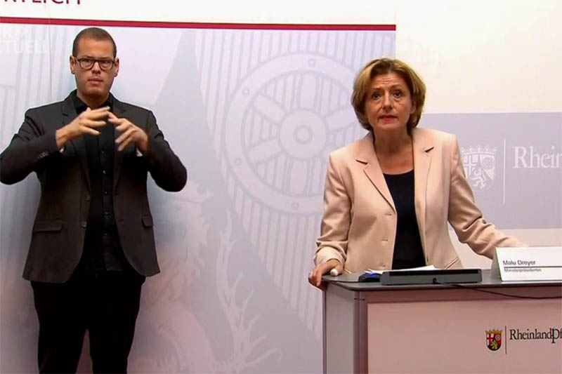 Malu Dreyer in der heutigen Pressekonferenz. Foto: Wolfgang Tischler