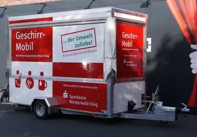 Das Geschirrmobil (Foto: AWB Kreis Altenkirchen/VG Wissen)