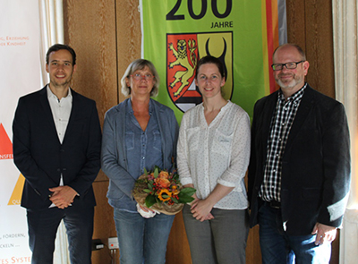 Von links: Dr. Andy Schieler (IBEB), Sylvia Herzog (Referentin, Hochschule Koblenz), Katrin Schramm (Fachberatung Kindertagessttten, Kreisverwaltung Altenkirchen) und Mark Schneider (Abteilungsleiter Jugend und Familie, Kreisverwaltung Altenkirchen). Foto: KV