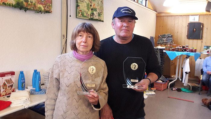 Belegten den ersten Platz: Kraffzick Ingrid, Filbert Helmut (VFL Karthause/Gartenfreunde Sonnenland Koblenz). Fotos: Privat