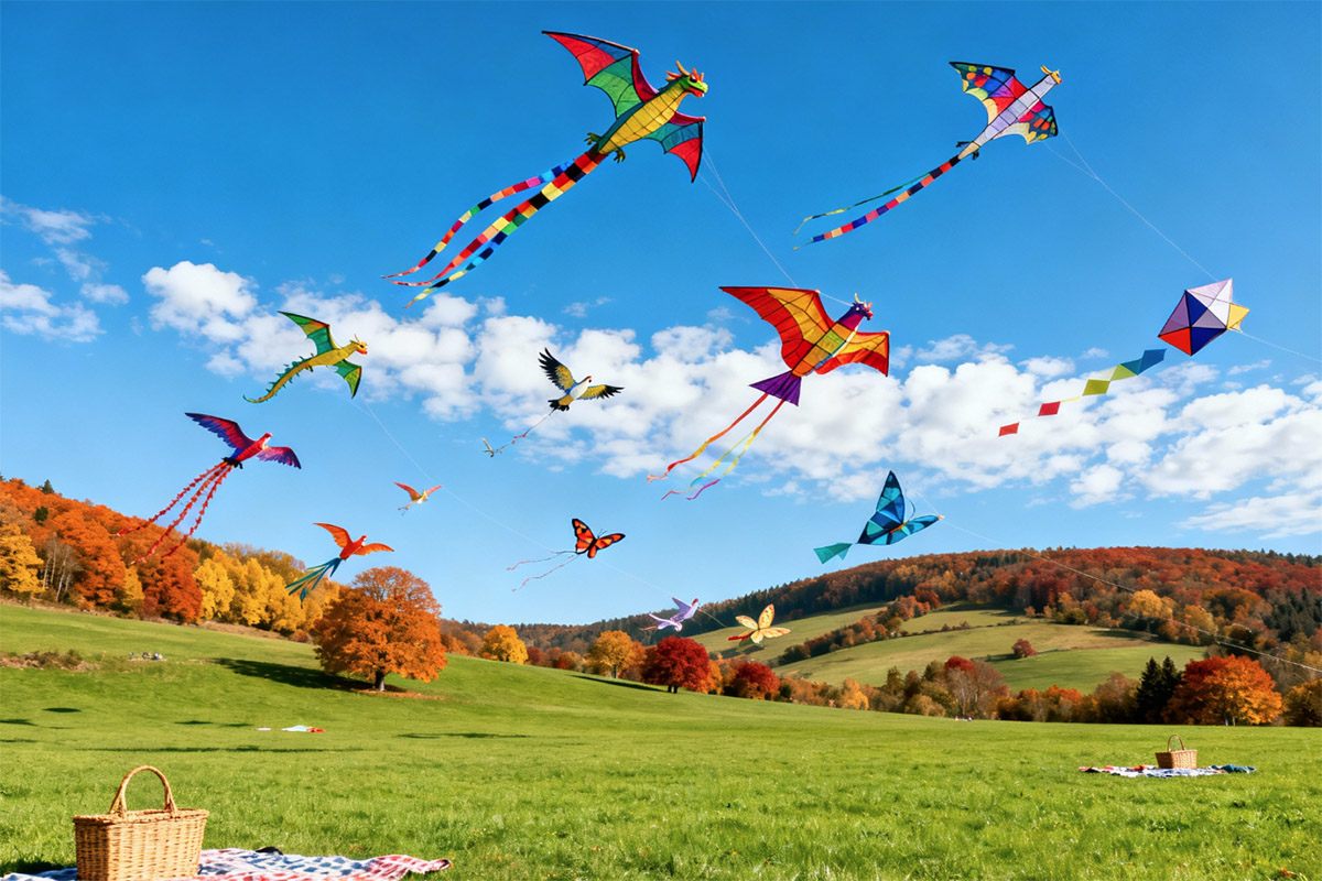 Westerwlder Drachenflugfest in Horhausen 2025: Farbenfrohe Shows und beleuchtete Drachen
