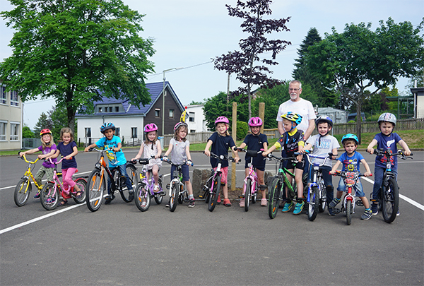 Vorschulkinder erhielten Fahrradsicherheitstraining