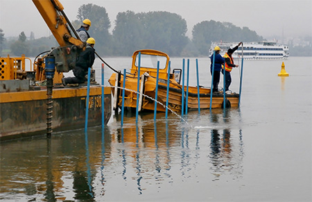 Entwarnung: Rhein vor Treppenbau auf Blindgnger untersucht