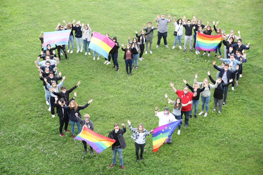 Pride-Aktion der LES. Foto: Ludwig-Erhard-Schule