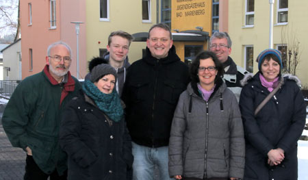 Zum Proben-Wochenende in Bad Marienberg trafen sich Niko Rausch, Barbara Heer, Jakob Heidemann, Harald Heidemann, Sigrun Hundhausen, Jens Wllner, Jana Steingrber (von links). Foto: pr