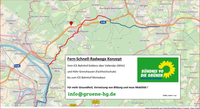 Schnell-Fern-Radwegekonzept Koblenz - Hhr-Grenzhausen - Montabaur 