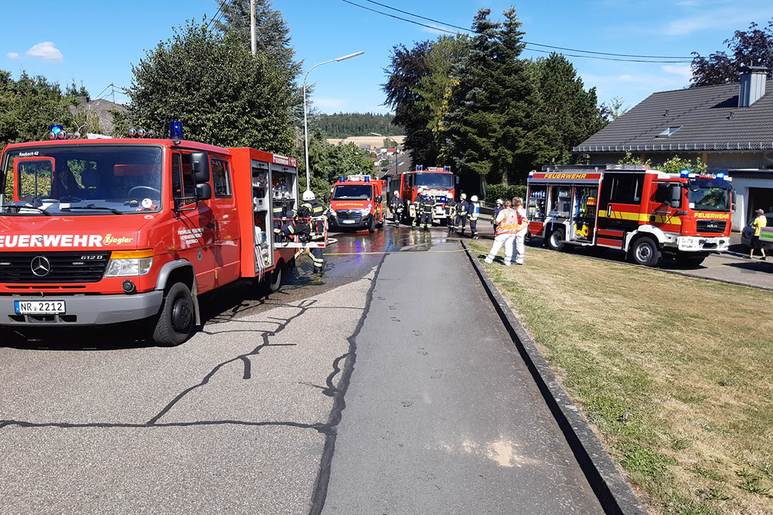 Einsatz in Raubach. Fotos: Feuerwehr VG Puderbach