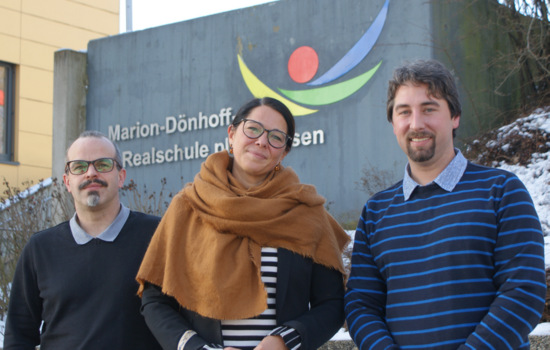 Das Leitungsteam der Marion-Dnhoff-Realschule plus setzt auf individuelle Frderung, kleine Klassen und hohen Praxisbezug: (von links) Sebastian Holl, Nadine Mattusch und Markus Kotte. (Foto: as)  