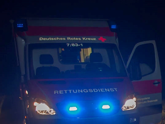 Schwerer Verkehrsunfall mit eingeklemmter Person in Niederdreisbach
