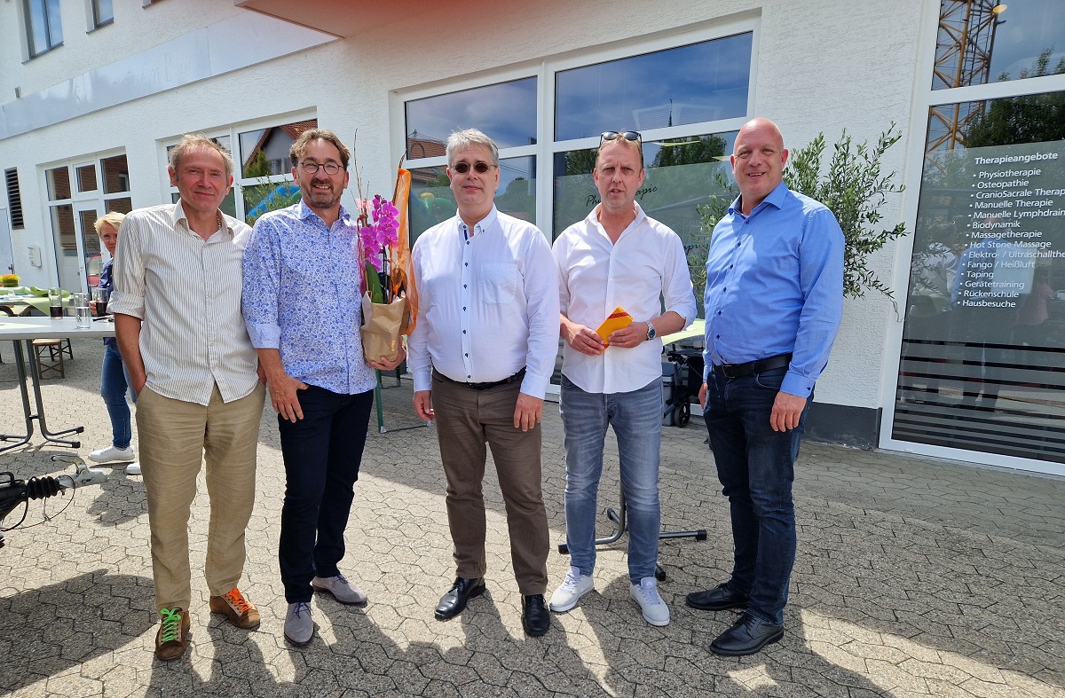 V.l.: Andr van den Berg (Sanitas), Steven van der Drift (Sanitas), Thassilo Falkenau (ISR), Luuk ter Haar (Sanitas), Martin Buchholz (ISR). (Foto: privat)