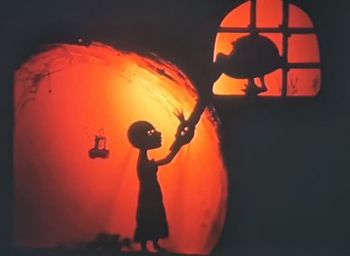 Schattentheater zum Mrchen Die wilden Schwne. Fotos: IGS Selters
