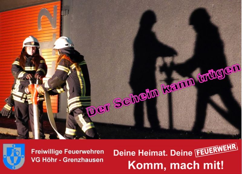 Der Schein kann trügen: Frauenpower bei der Feuerwehr. Fotos: FFW Höhr-Grenzhausen