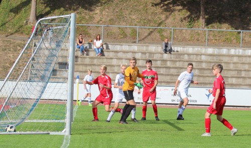 Fynn Schlatter hat per Kopf zum 3:0 getroffen. (Foto: JSG Wisserland) 