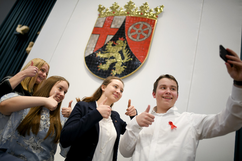 Im Mrz 2020 tagt der rheinland-pflzische Schlerlandtag wieder  hier Teilnehmer aus dem Jahr 2019. (Foto: Landtag Rheinland-Pfalz/A. Linsenmann)
