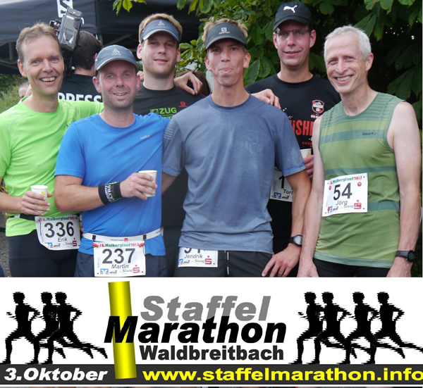 Puderbacher Laufsextett qulte sich auf den Malberggipfel: (von links nach rechts) Erik Weler, Martin Rodde, Michael Hoben, Jendrik Gra, Torsten Hoben, Jrg Dittrich. Fotos: Lauftreff Puderbach/ Dietrich Rockenfeller