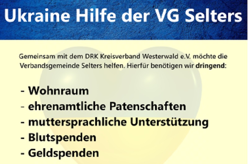 Selters sucht Untersttzung aus der Bevlkerung fr ukrainische Flchtlinge