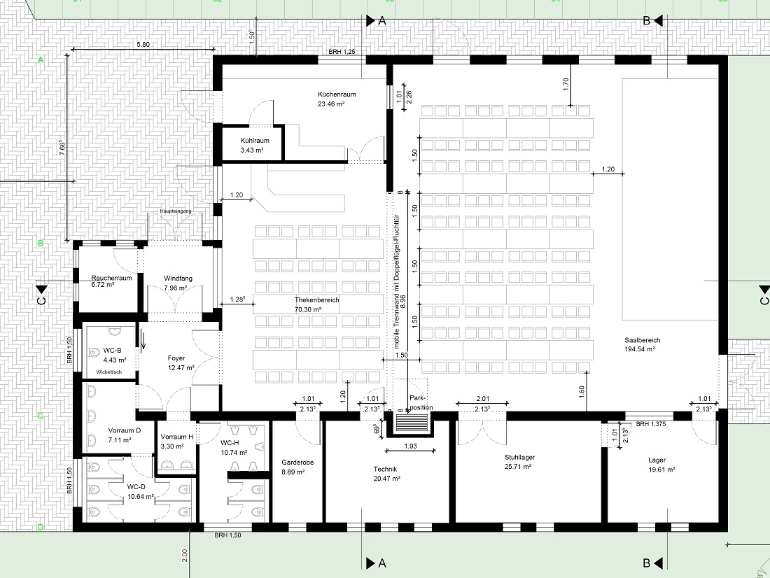 Grundriss des neuen Gebudes (Quelle: Ortsgemeinde Sessenhausen)