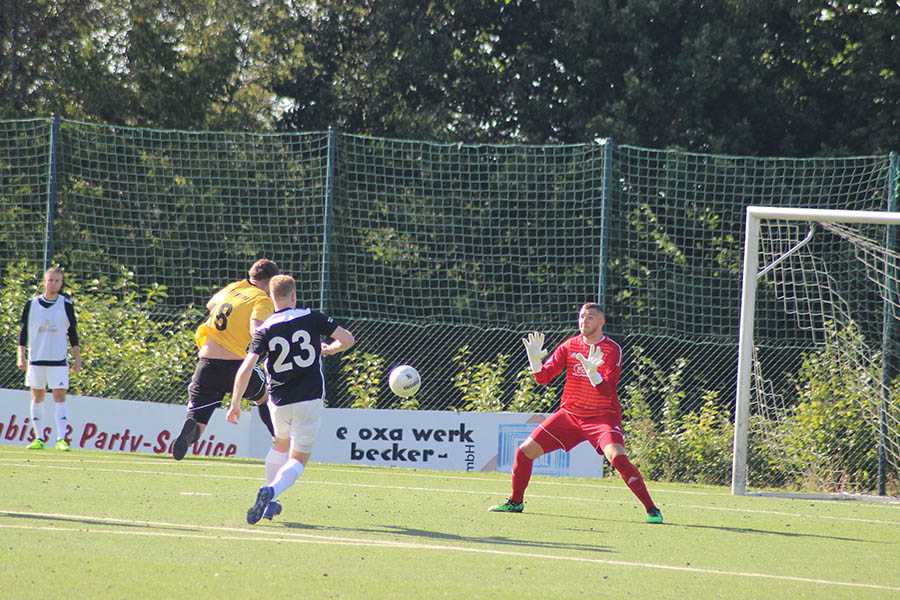 Dennis Daun beim Treffer zum 2:0 gegen Linz. Fotos: Verein