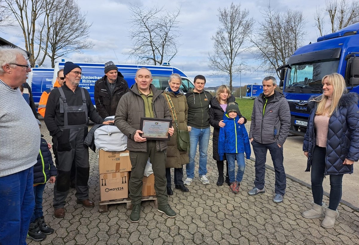 Besuch des Brgermeisters von Trostjanets, Yurij Bowa , und der Brgermeisterin von Montabaur, Gabriele Wieland, beim THW in Montabaur. (Fotos: SIN e. V.)