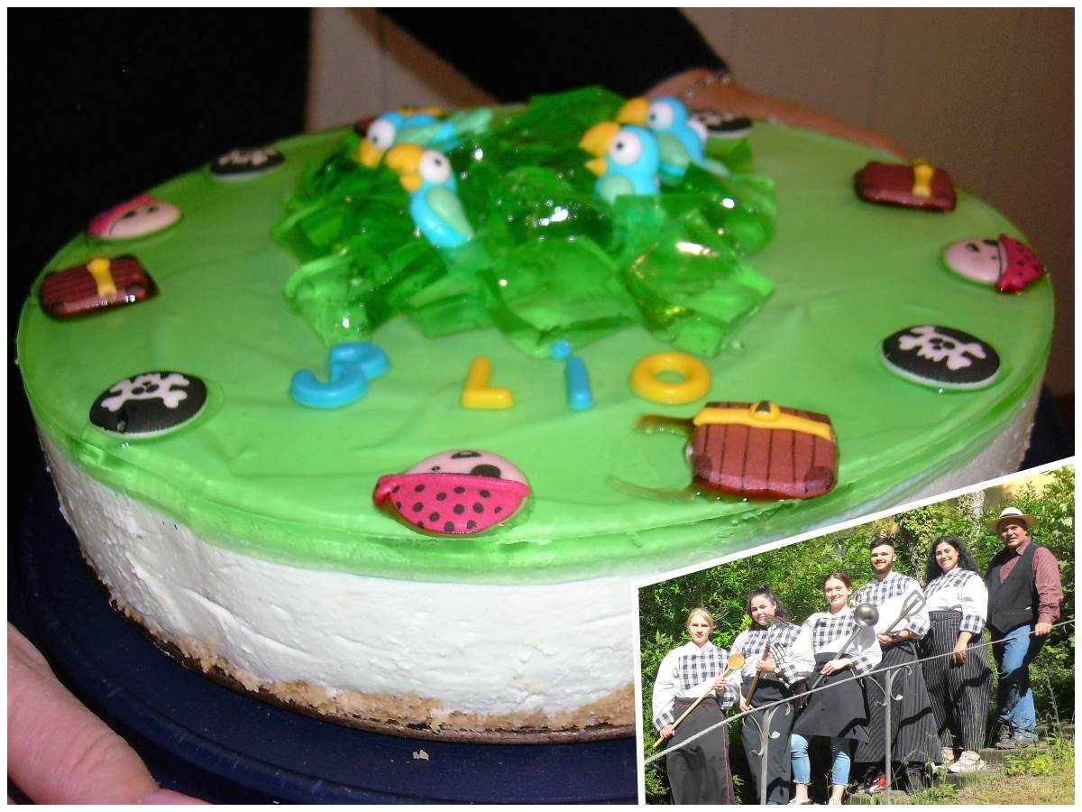 Dieser Frischksekuchen, den das Team von Uwe Steiniger vorstellt, erinnert nicht nur rein uerlich an "ein kleines, grnes Kuschel-Monster, nein, dieser Kuchen hat Euch wirklich lieb!" (Fotos: Klostergastronomie Marienthal)