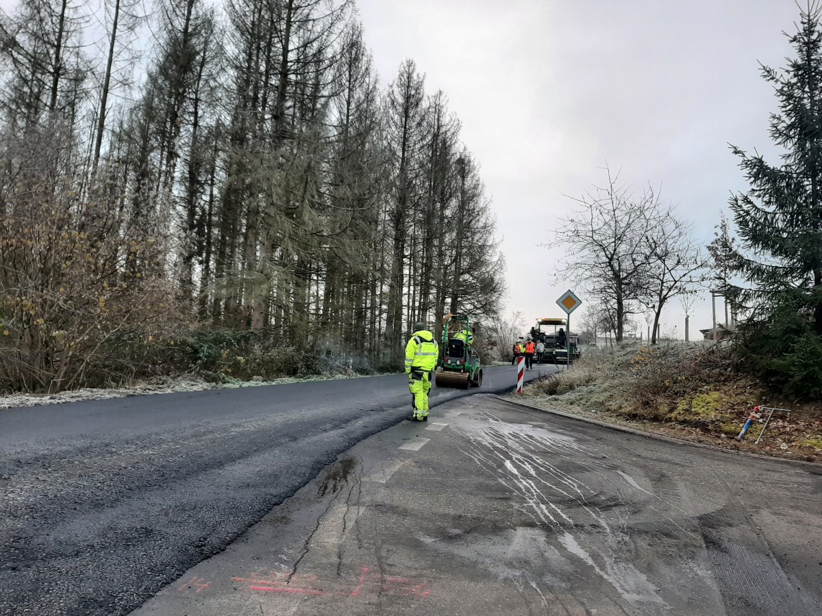 Bauende der K 130 zwischen Selbach und Brunken voraussichtlich Januar 2022
