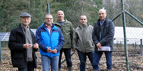 Von links: Aufsichtsratsvorsitzender Friedrich Hagemann, Stadtbrgermeister Berno Neuhoff, Vorstandsmitglieder Gerd Stein und Andreas Weller, Sachbearbeiter der VG-Verwaltung Frank Quast. Foto: Verwaltung