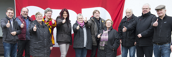 Der neue Vorstand von links: Markus van der Linden,Roland Metz, Jutta Zhlsdorf, Kurt Hoffmann,Claudia Jungbluth, Gabi Brumme,Willi Marm, Ingrid Sthn, Sigurd Remy, Frank Schaback und Dieter Bollmann. Foto: SPD