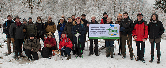 Wanderer erlebten Winterzauber im Nationalen Naturerbe Stegskopf