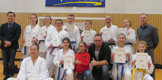 In der Wallmenrother Sporthalle fand Anfang Dezember wieder eine Taekwondo-Grtelprfung statt. (Foto: Verein) 