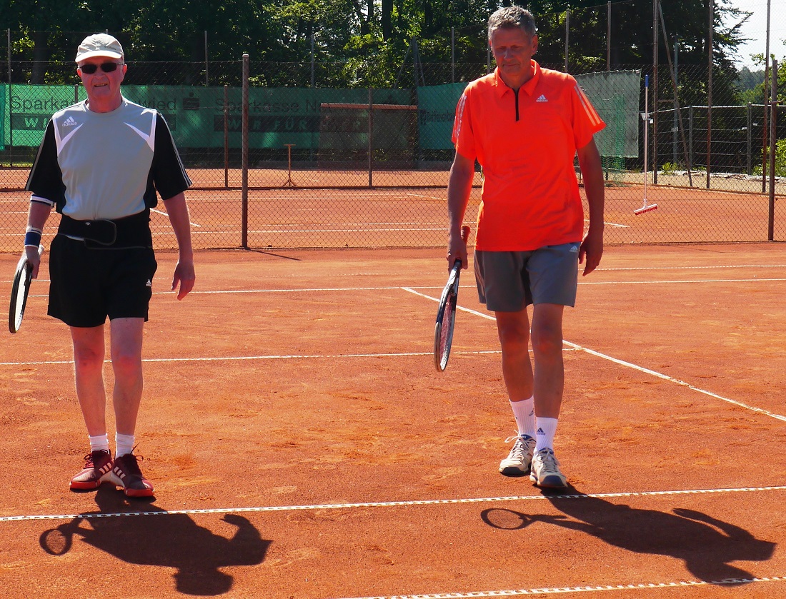 Dieter Schreiber und Armin Mller gewannen und sorgten im Doppel mit 6:2 und 6:3 fr den vierten Punkt gegen den TC Burgschwalbach. (Fotos: Dietrich Rockenfeller)