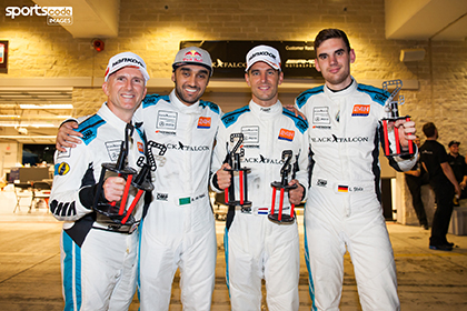 Der zweite Platz in Texas sorgte fr Freude beim jungen Rennfahrer Luca Stolz und seinem Team.  Foto: Sportscode Images