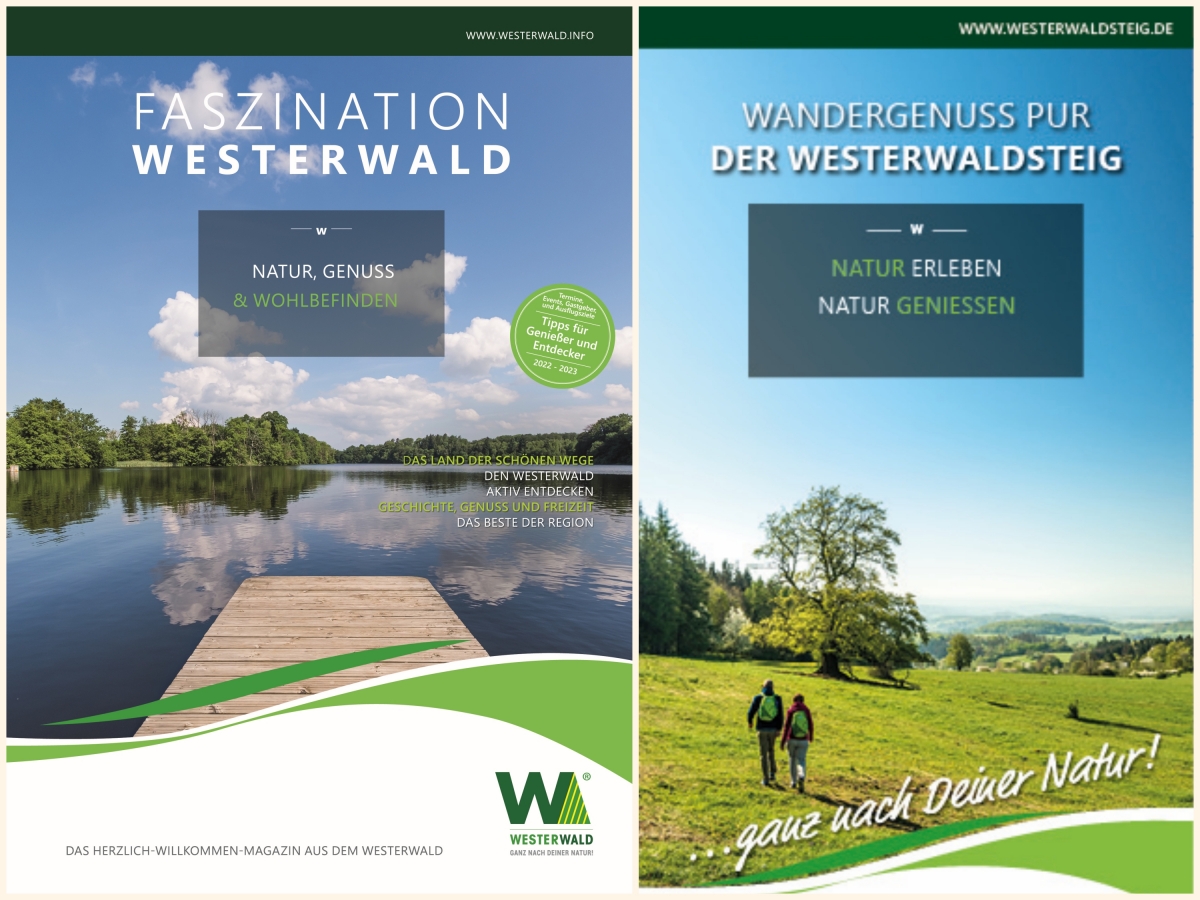 Die Titelseiten der neuen Broschren. (Foto: Westerwald Touristik-Service)
