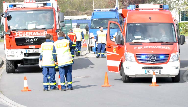 Katastrophenschutzeinheiten bten den Einsatzfall