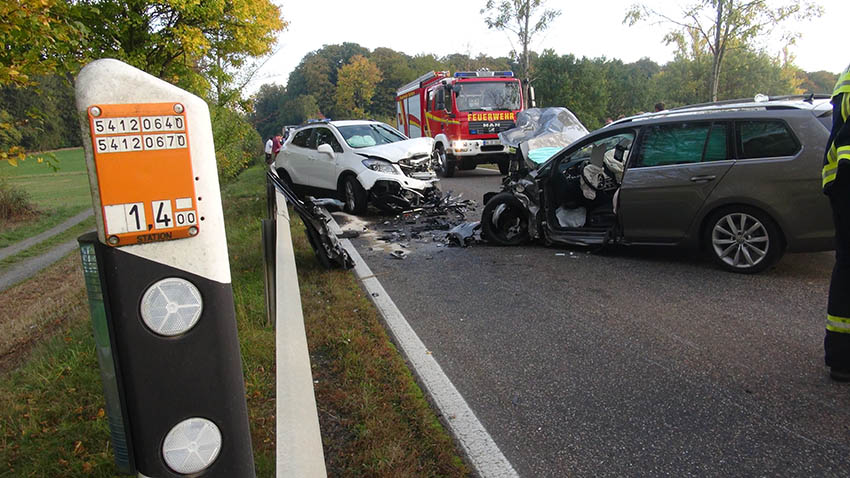 Frontalzusammensto auf L 305 - Drei Schwerverletzte