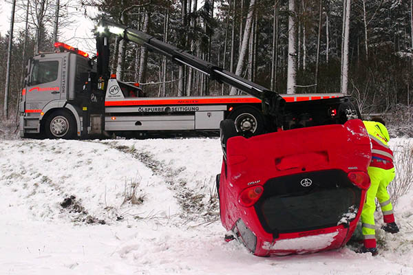 Wintereinbruch: Sieben Unflle im Bereich der Polizei Hachenburg