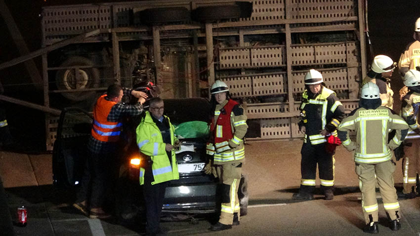 Feuerwehreinsatz auf A 3 bei Neustadt  