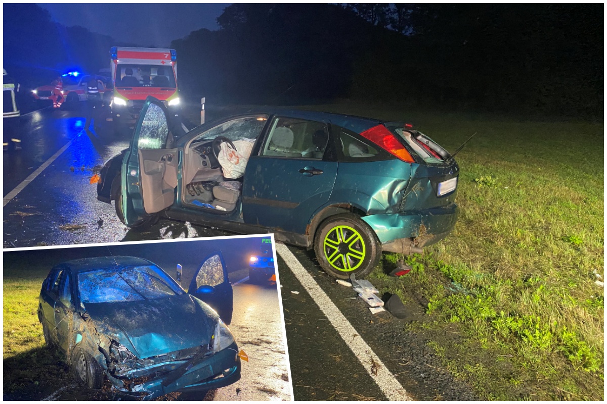 Der Fahrer wurde mittelschwer verletzt in ein Krankenhaus eingeliefert. (Fotos: Feuerwehren VG Westerburg)