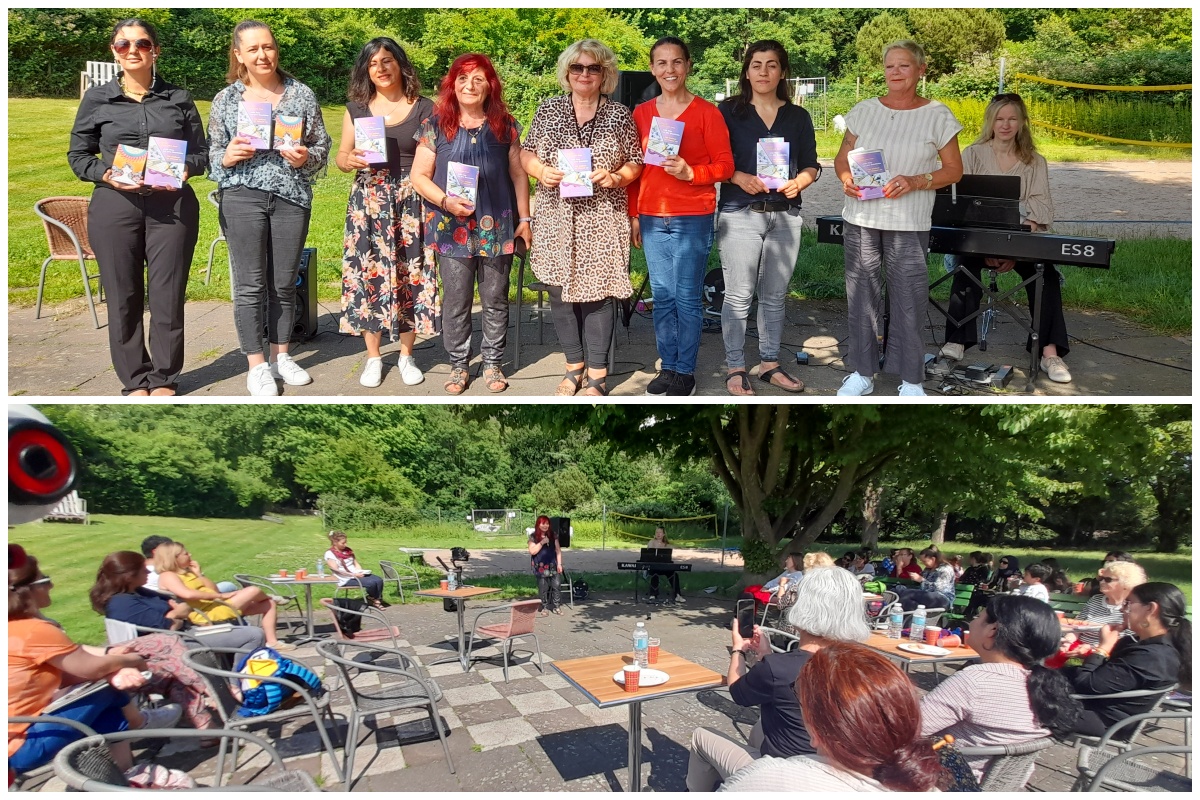 Unter dem Motto "Jede Frau hat eine Geschichte" kamen im Brgerpark zahlreiche Frauen zum Austausch miteinander zusammen. (Fotos: privat)