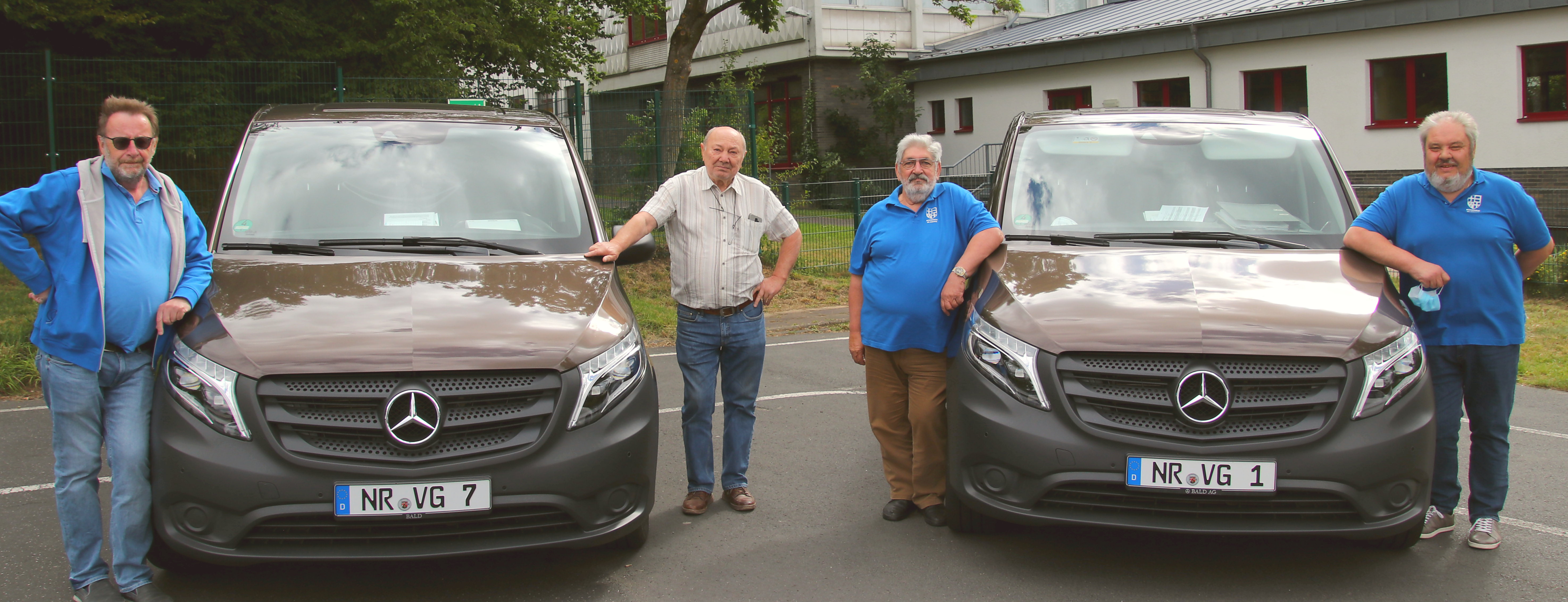 Fahrer Helmut Klckner, Fahrer Heinz Stcklein, Fahrer Josef Bllesbach und Teamleiter Georg Becker. Foto: Reiner Besgen 