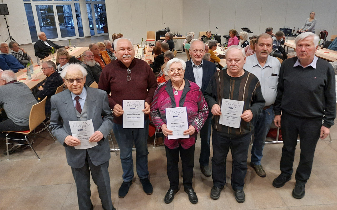 Beim VdK Neujahrsempfang im Kaplan-Dasbach-Haus in Horhausen fanden verschiedene Ehrungen langjhriger Mitglieder statt. (Fotos: VdK)
