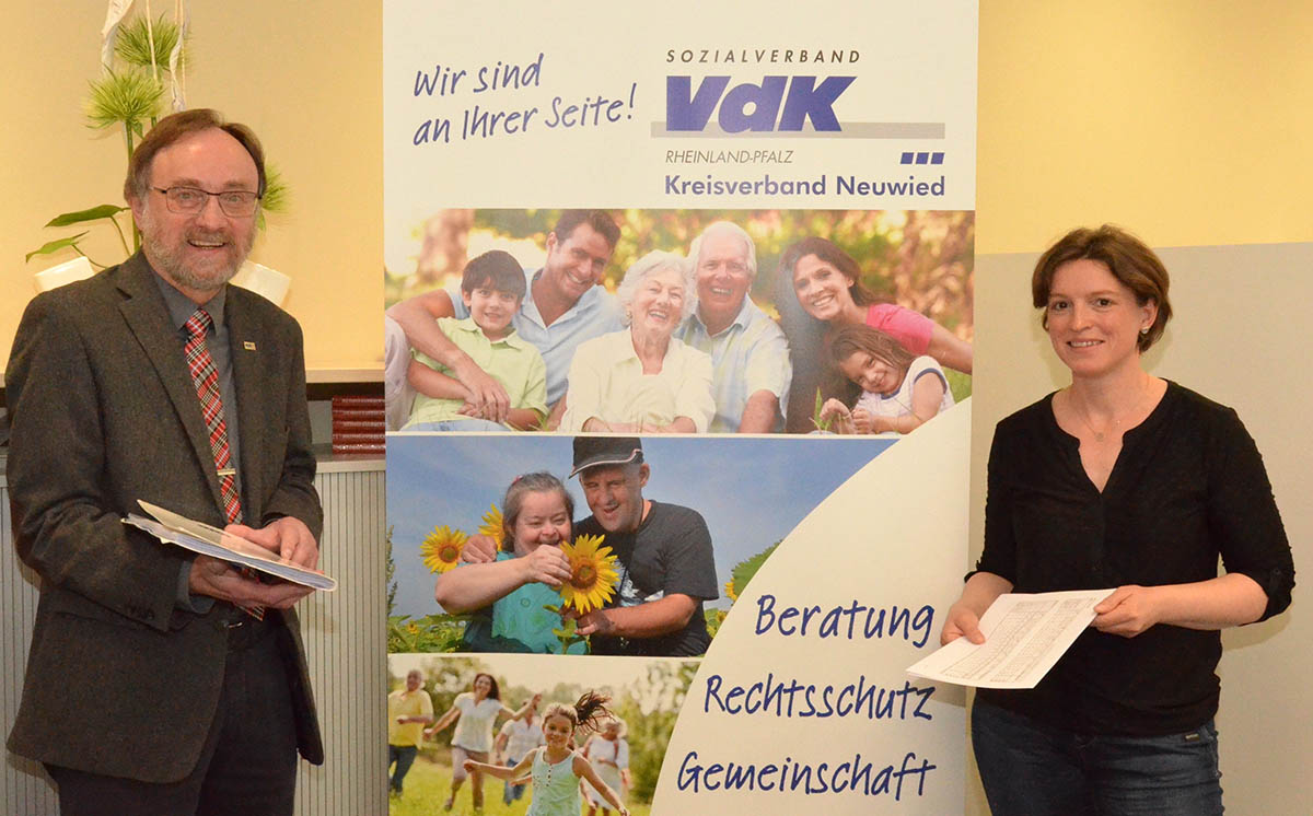 Geschftsfhrerin Doreen Borges (rechts) und Kreisvorsitzender Hans Werner Kaiser (links). Foto: VdK