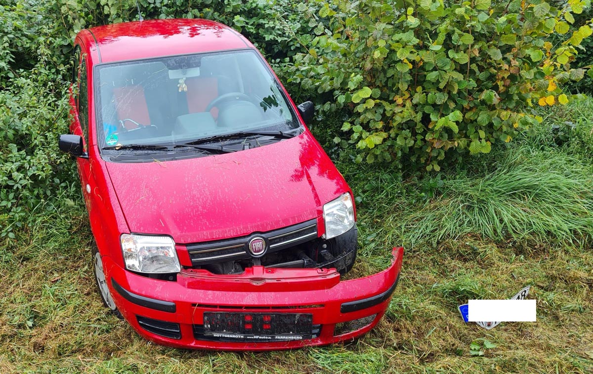 Unfall auf der Bundesstrae 256 in der Gemarkung Bergenhausen fhrte zu Behinderungen